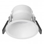 Foco empotrar LED fijo Redondo Ø80mm KONIC 8W 100º UGR19 IP54, Blanco ó Negro